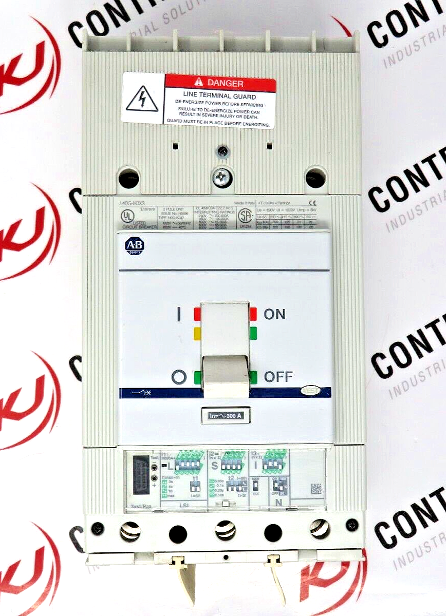 Allen-Bradley 140G-K0X3 400A 600VAC 3Pole Circuit Breaker/140G-KTH3-D30 LSI Trip
