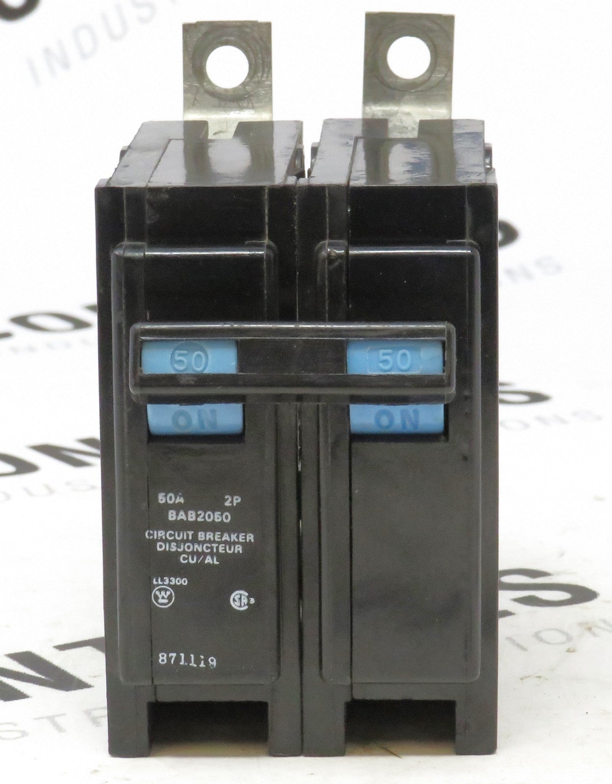 Hubbell Bryant BAB2050 Circuit Breaker 2P 50A 120/240V Bolt-On0
