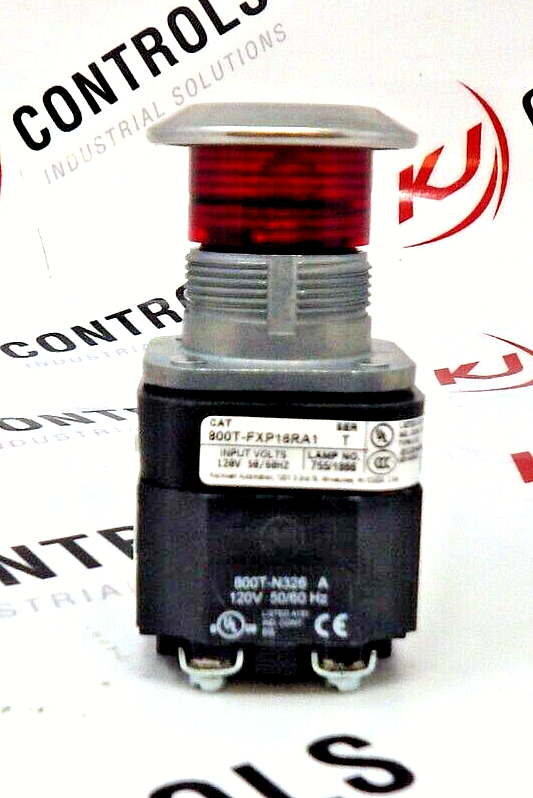 Allen-Bradley 800T-FXP16RA1 30mm Push-Pull Button Mushroom Head 120V AC