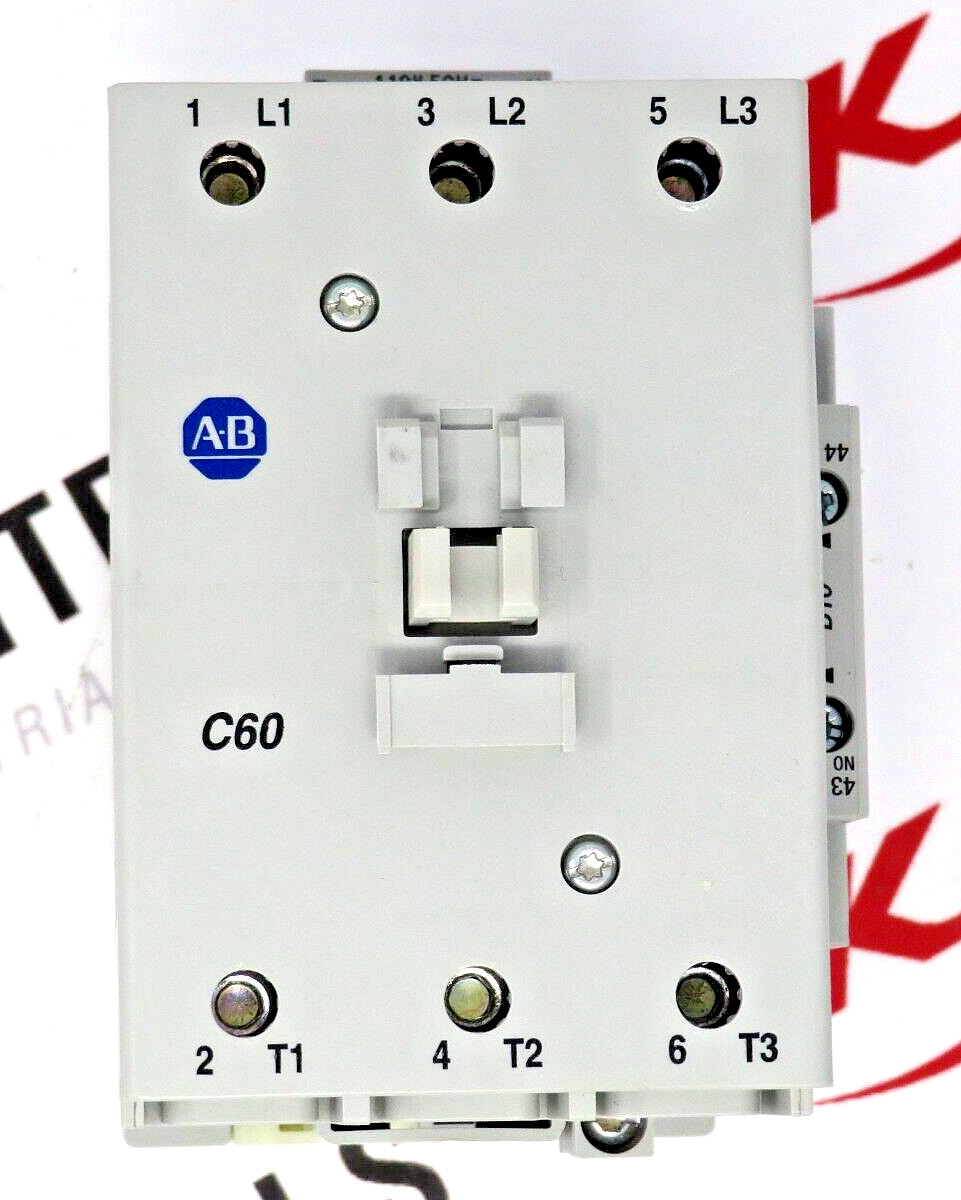 Allen-Bradley 100-C60D10 120VAC/60HZ 3-Pole 60A IEC DIN Mount Contactor