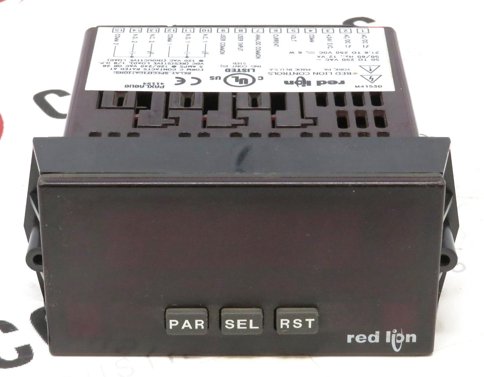 Red Lion PAXA0U0 Digital Panel Voltmeter 5-Digit 0-200VDC LED Display 92x45mm0