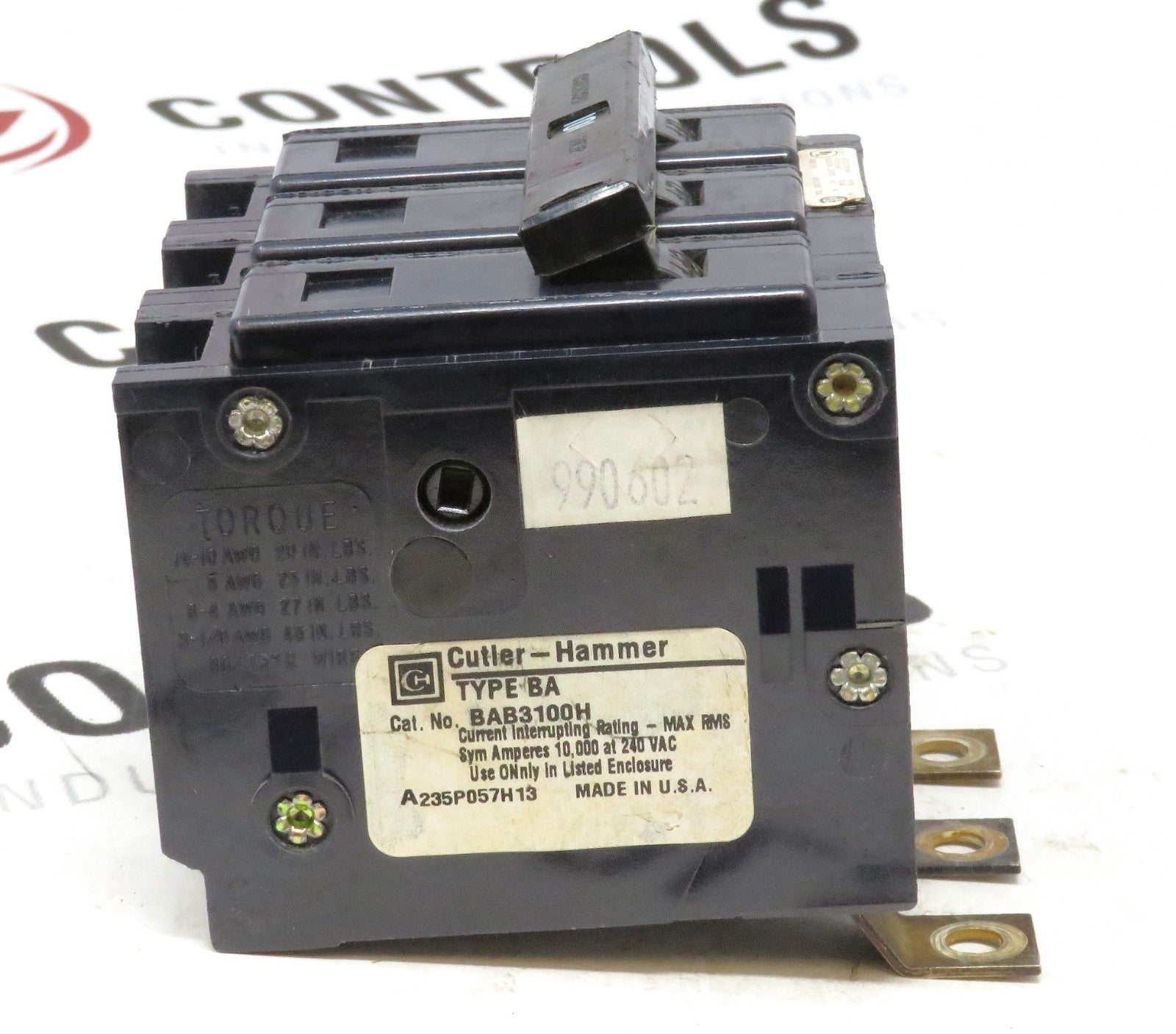 Eaton Cutler-Hammer BAB3100H 3-Pole 100A 240V Circuit Breaker1