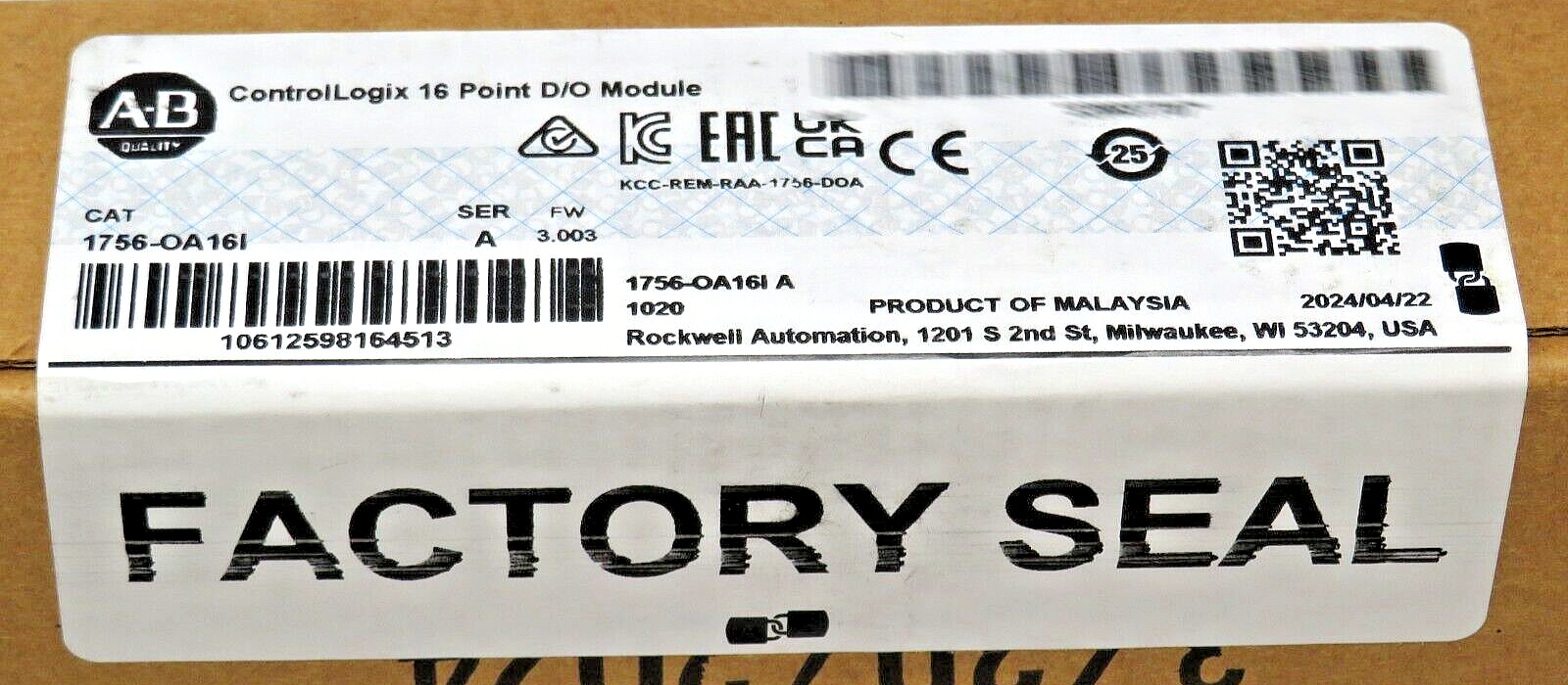 Allen-Bradley 1756-OA16I ControlLogix 16-Point Isolated Output Module 120/240VAC