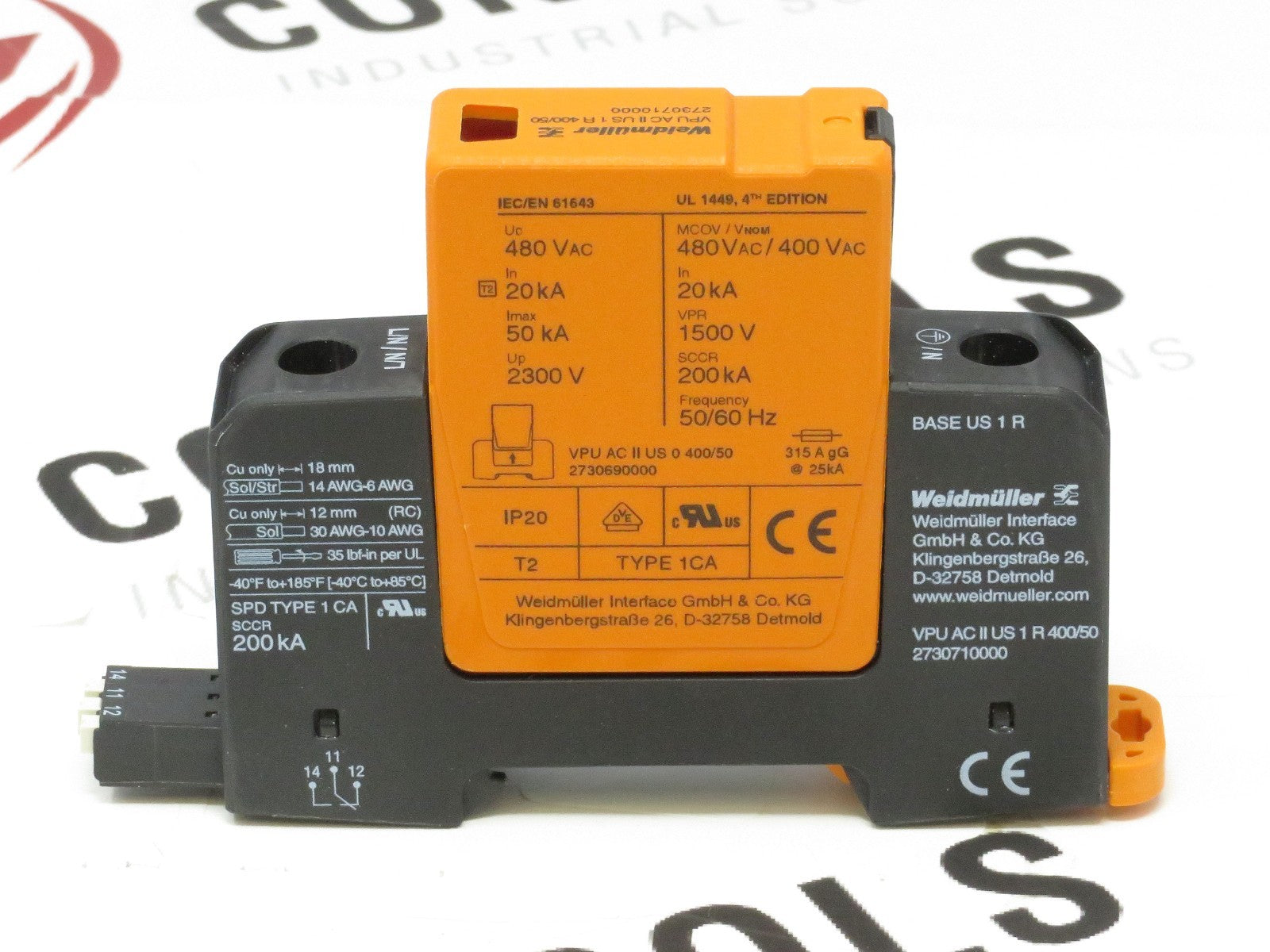 Weidmüller 2730710000 VPU AC II US 1 R 400/50 Surge Protection Device1