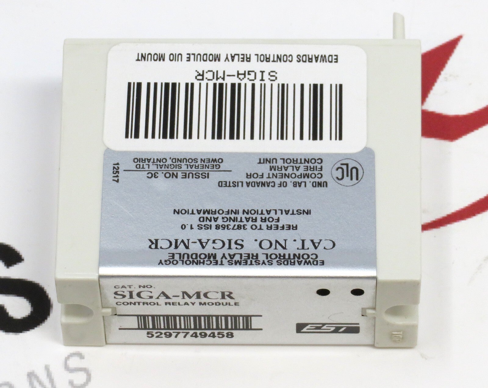 Edwards SIGA-MCR Fire Alarm Control Relay Module UIO Mount Form C0