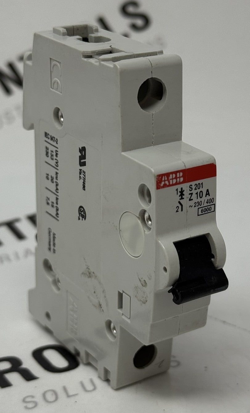 ABB S201-Z10 1-Pole Miniature Circuit Breaker 10A0