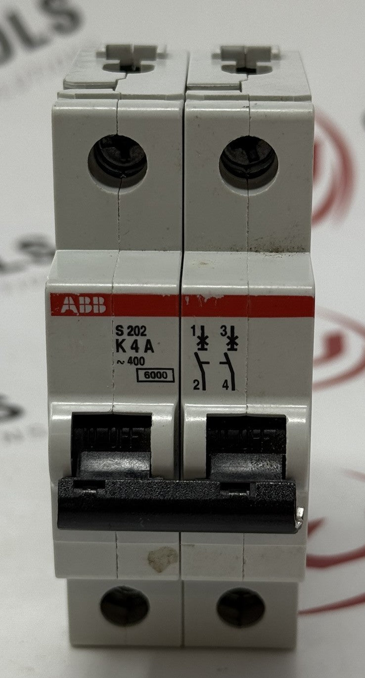 ABB S202-K4 2-Pole Miniature Circuit Breaker 4A1