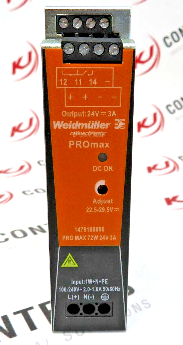 Weidmüller 1478110000 PRO MAX 120W 24V DC 5 AMP Power Supply Unit