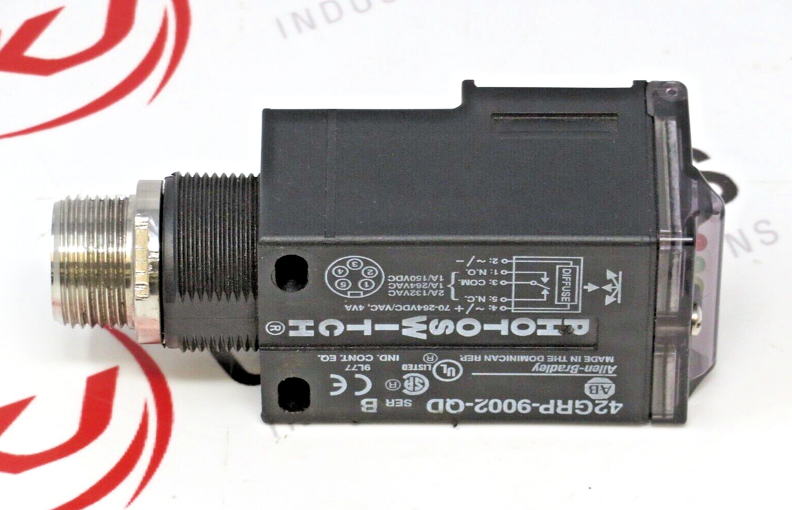 Allen-Bradley 42GRP-9002-QD Photoelectric Sensor, 70-264V AC/DC, 1.52m Diffuse