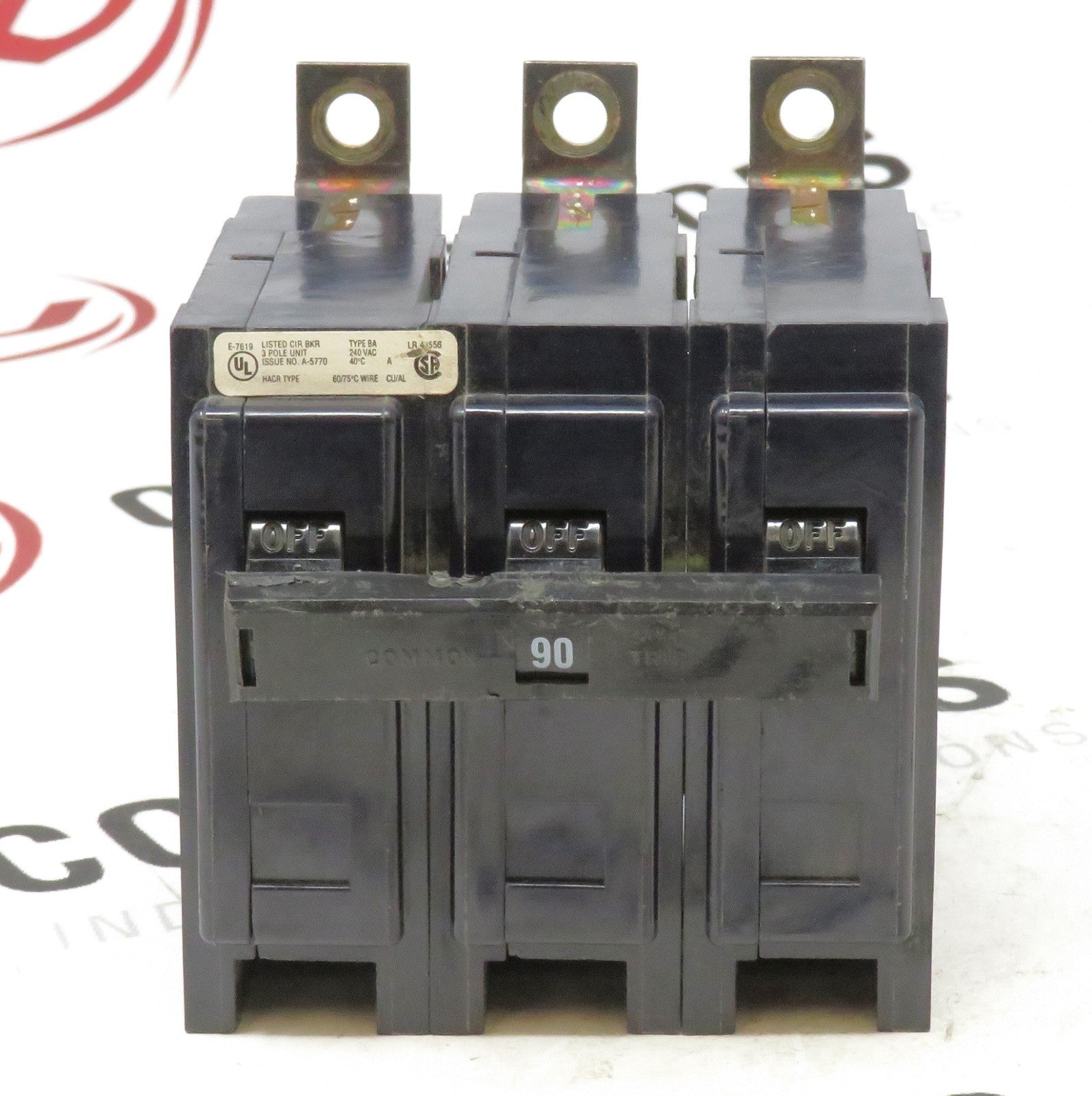 Eaton Cutler-Hammer BAB3090H 3-Pole 90A 240V Type BA Circuit Breaker0