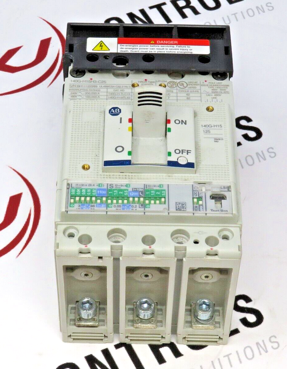 Allen-Bradley 140G-H15H3-C25 25A 3P 150kA MCCB LSI Trip Unit