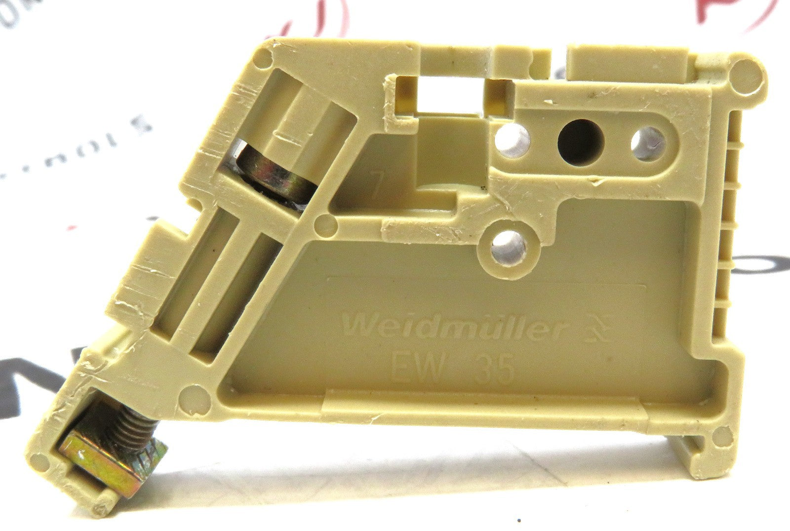 Weidmüller EW 35 DIN Rail End Bracket Stopper Beige – Lot of 91