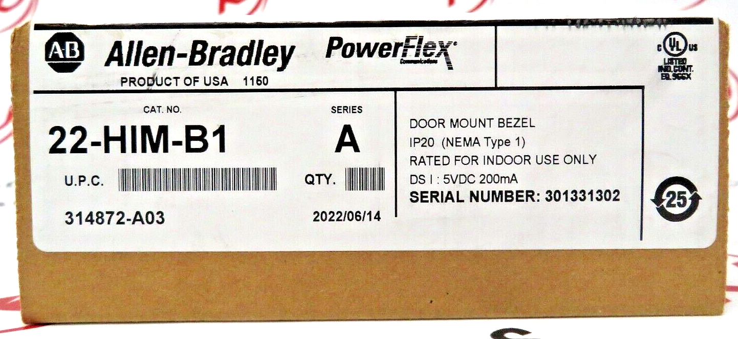 Allen-Bradley 22-HIM-B1 Powerflex IP20 NEMA 1 Series A Door Mount Bezel Kit