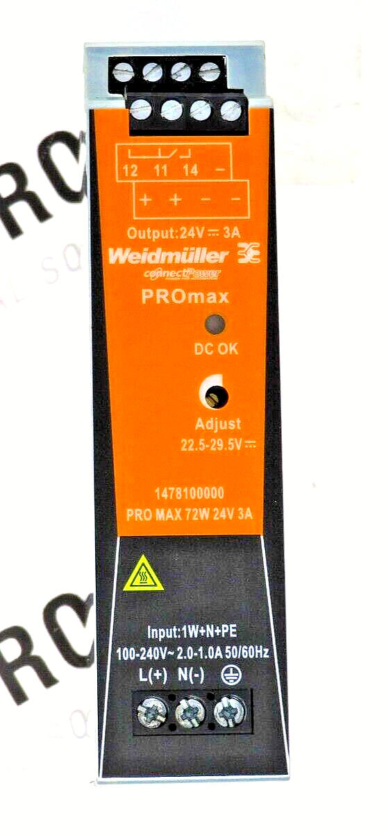 Weidmüller 1478110000 PRO MAX 120W 24V DC 5 AMP Power Supply Unit