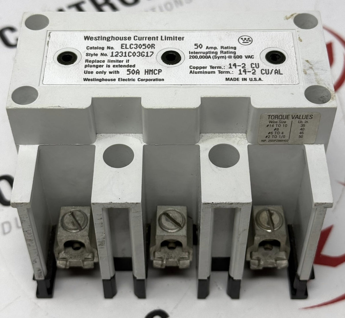 Westinghouse ELC3050R 50A 600V Current Limiter1