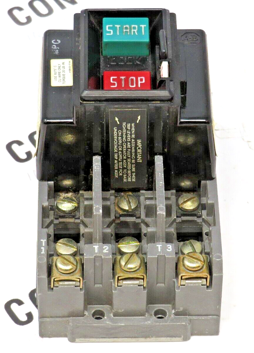 Allen-Bradley 609-AOW Manual Starting Switch 3-Phase Push Button Station