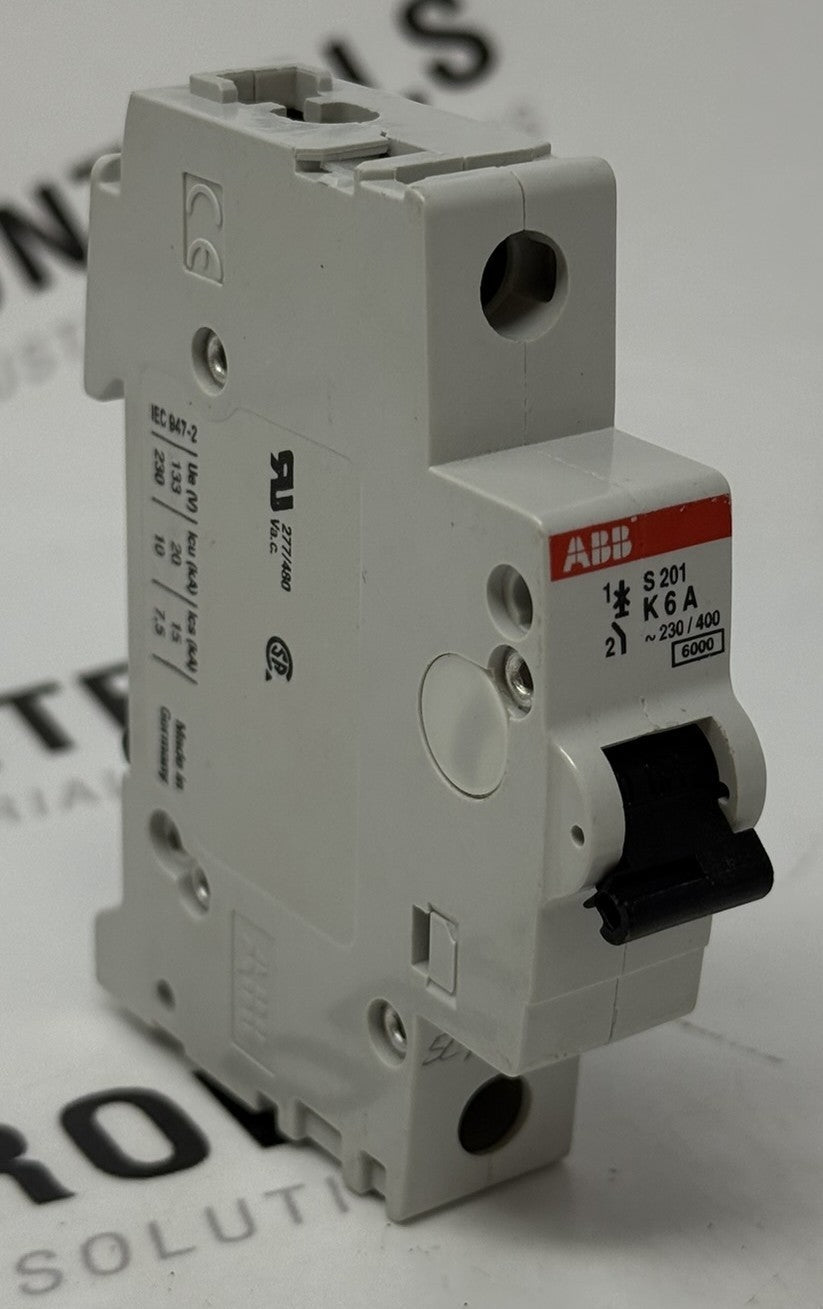 ABB S201-K6 1-Pole Miniature Circuit Breaker 6A0