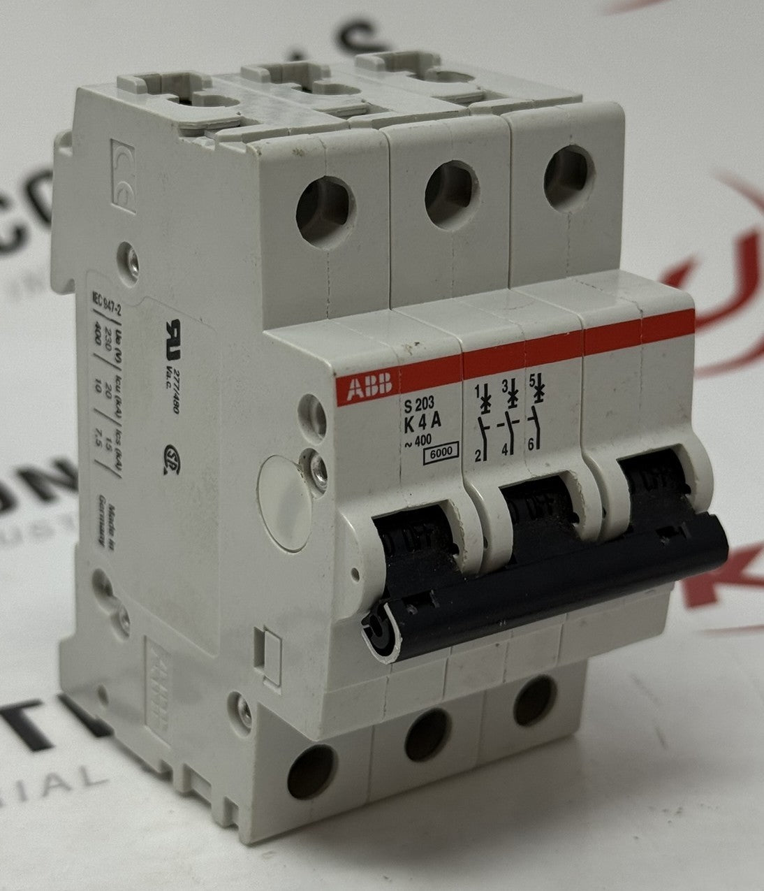 ABB S203-K4 3-Pole Miniature Circuit Breaker 4A0