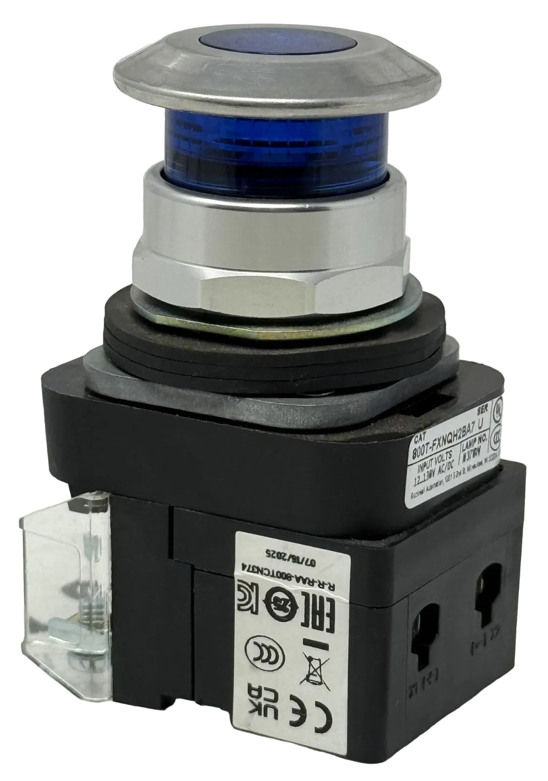 Allen-Bradley 800T-FXNQH2BA7 30mm Blue LED Push-Pull Pushbutton0