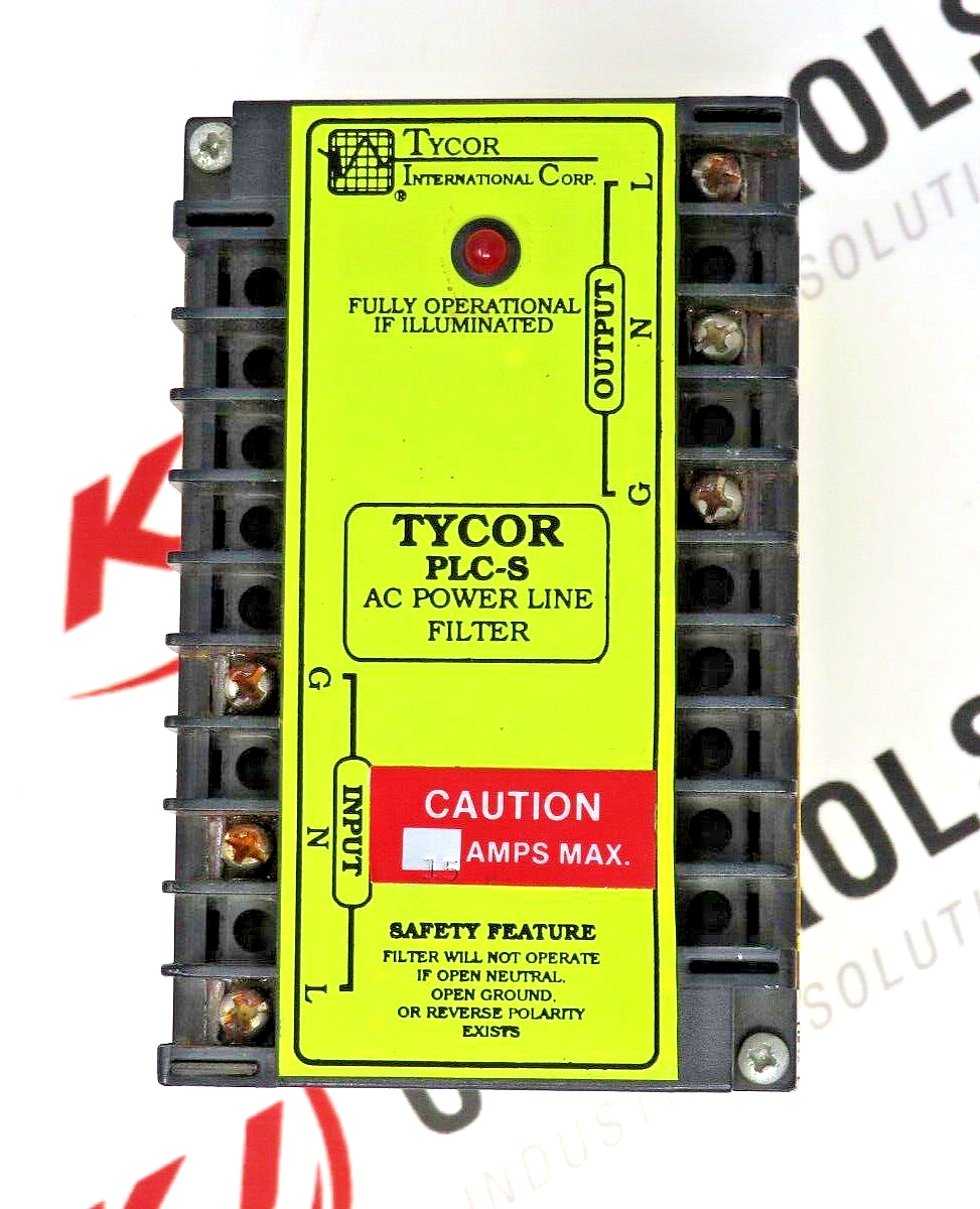 Tycor PLC1201S15-X AC Power Line Filter 120V 15A w/ Indicator & Safety Features