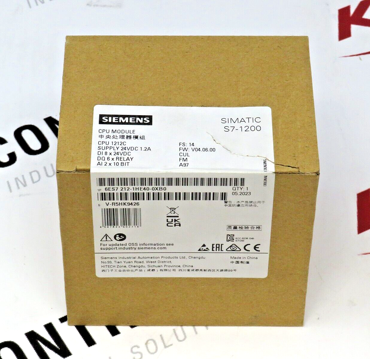 Siemens SIMATIC S7-1200 CPU 1212C 6ES7212-1HE40-0XB0 Compact CPU DC/DC/Relay