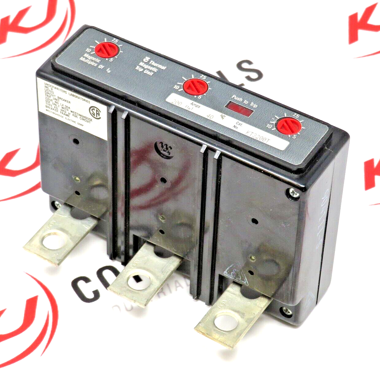 Westinghouse KT3200T 200A Thermal Magnetic Circuit Breaker Accessory Trip Unit