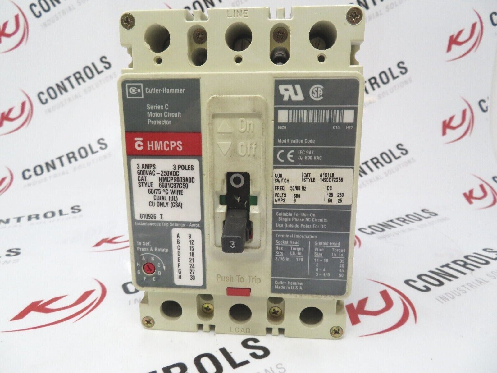Westinghouse Circuit Breakers 3 Pole Various Amps 3A to 7A Breakers