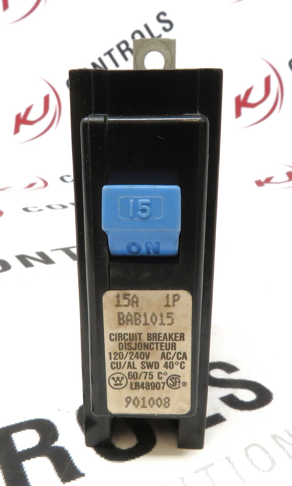 Eaton Westinghouse BAB1015 15A 1P 120/240V Bolt-On Circuit Breaker0