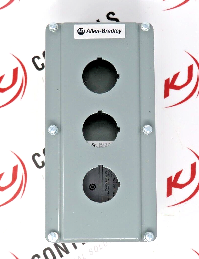 Allen-Bradley 800T-3TZ 30mm Push Button Enclosure 3 Holes Surface Mount Die-Cast