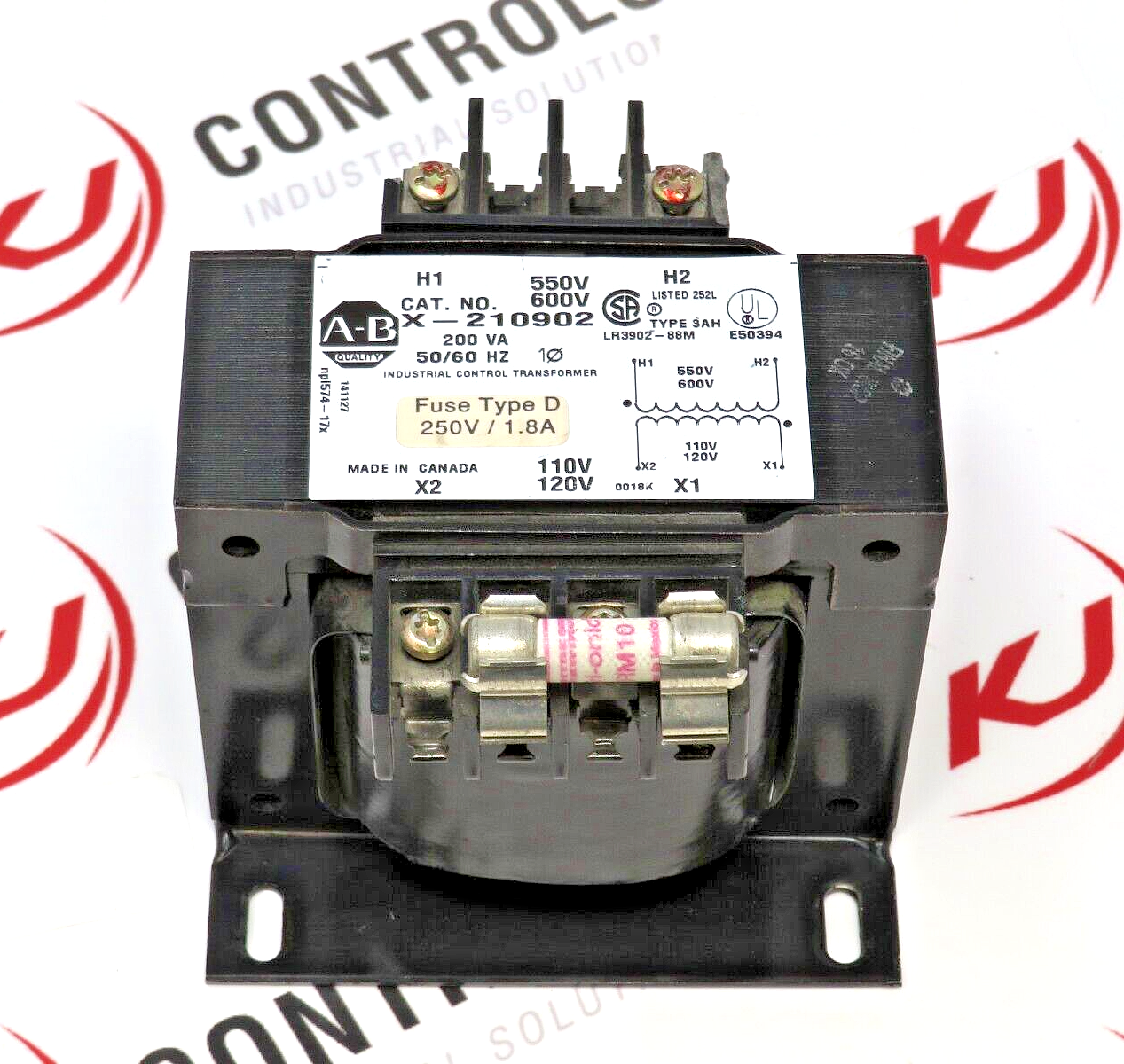 Allen-Bradley X-210902 200VA 550/600V to 110/120V 50/60Hz Industrial Transformer