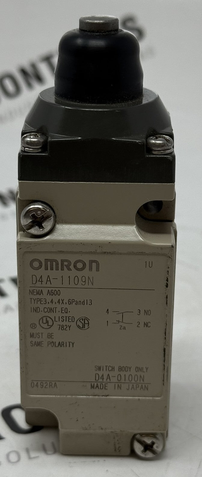 Omron D4A-1109N Heavy-Duty Limit Switch 125VAC 2A0