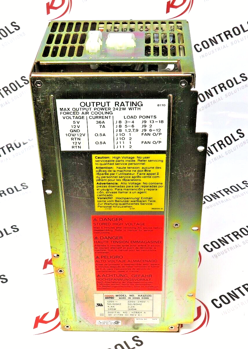 Emerson Astec AA12131 Power Supply 120/240V 345W 5V/12V 36A 7A Switching Mode