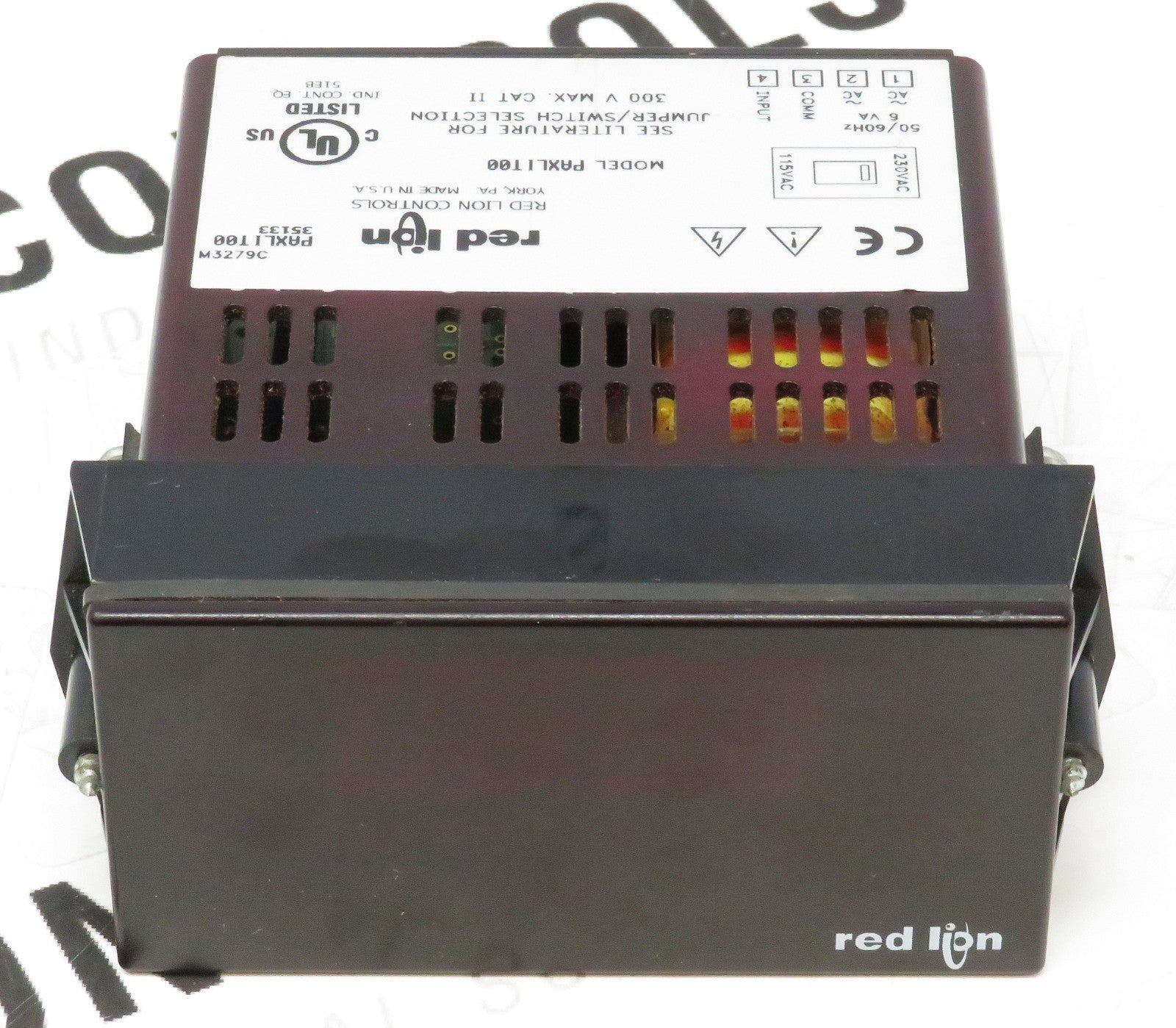 Red Lion PAXLIT00 Current Meter 3.5 Digit LED 1/8 DIN 230/115VAC Input0