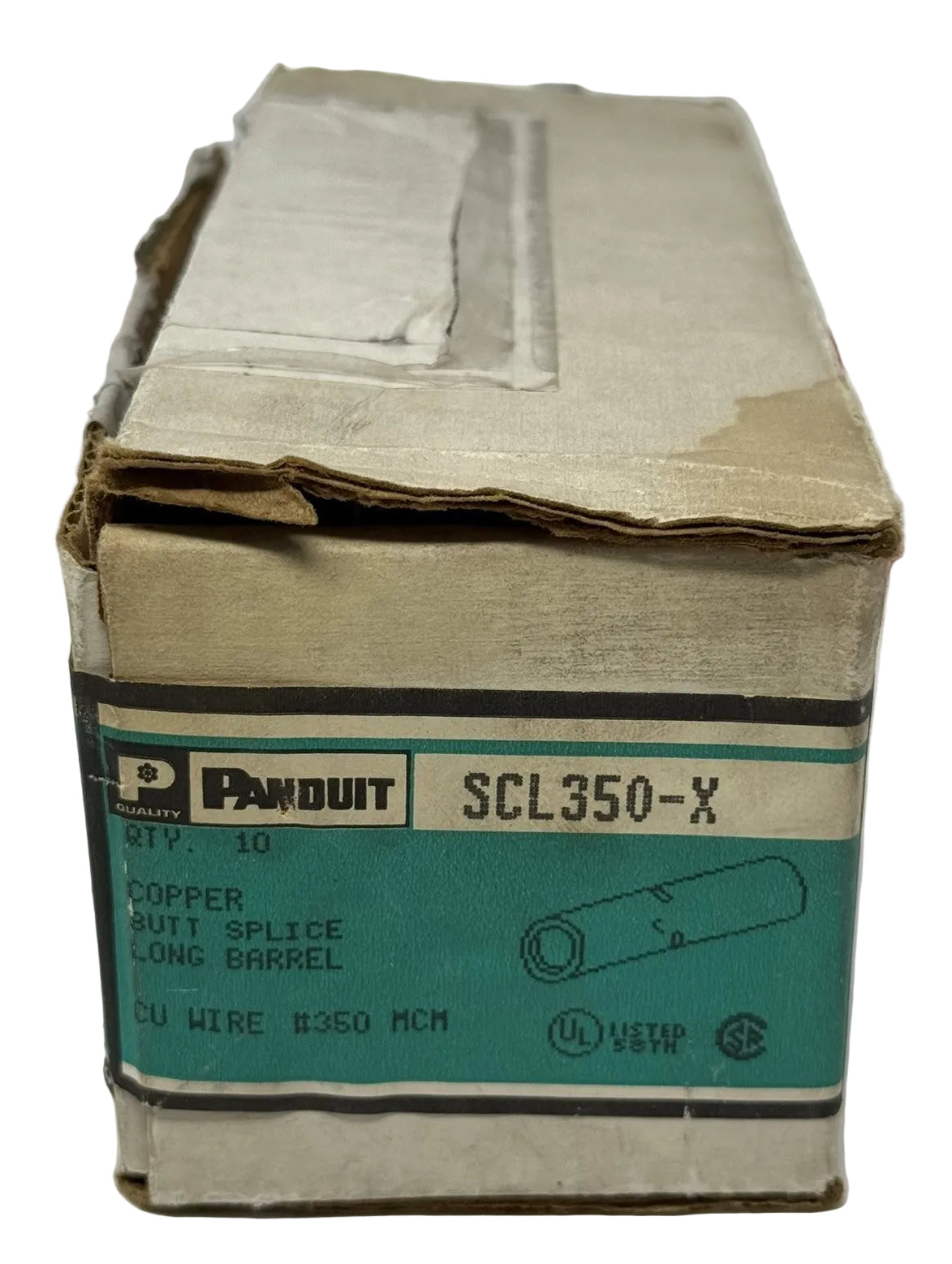 Panduit SCL350-X Pan-Lug Long Barrel Copper Butt Splice (Box of 8)0