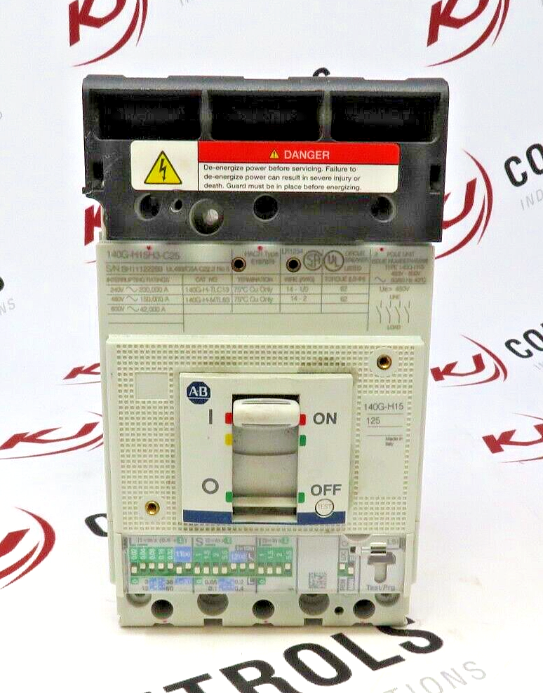 Allen-Bradley 140G-H15H3-C25 25A 3P 150kA MCCB LSI Trip Unit
