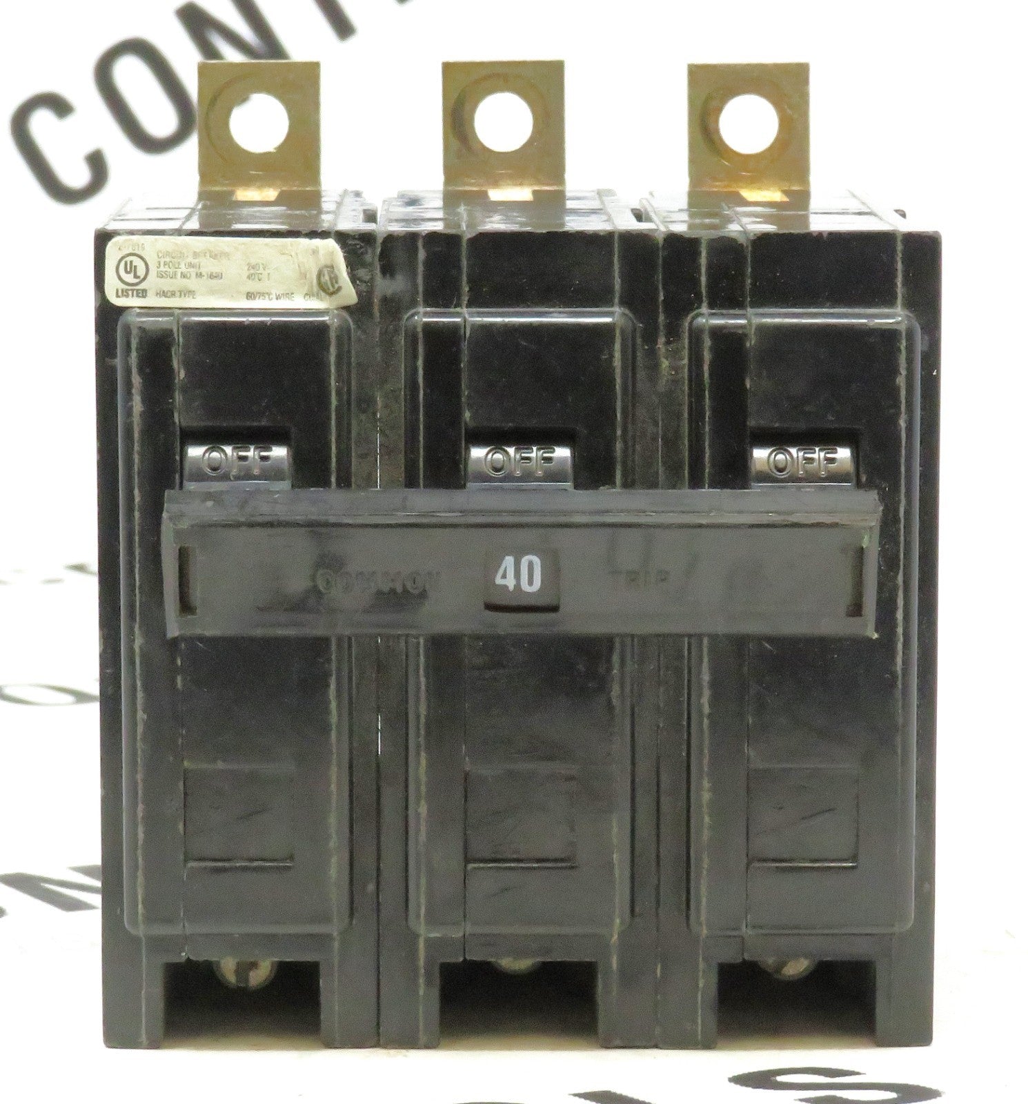 Eaton Cutler-Hammer QBHW3040H 3P 40A 240V Bolt-On Circuit Breaker0
