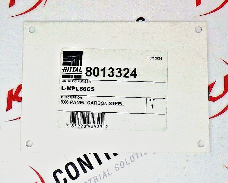 Rittal L-MPL86CS Mounting Panel for Legacy Fiberglass Enclosures, Carbon Steel/F