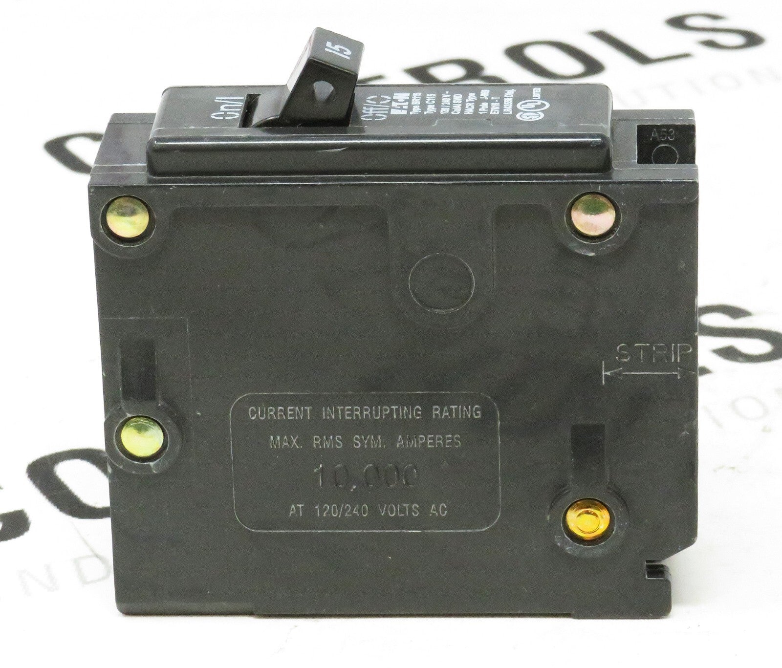 Eaton Cutler-Hammer BR115 1-Pole 15A 120/240V Plug-On Circuit Breaker1