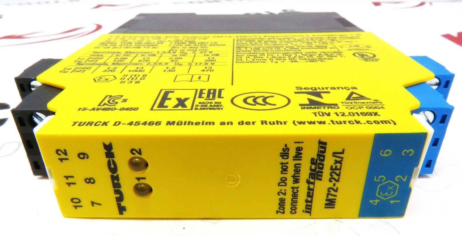 Turck IM72-22Ex/L 7520702 Solenoid Driver 24VDC 2-Ch Interface Module0