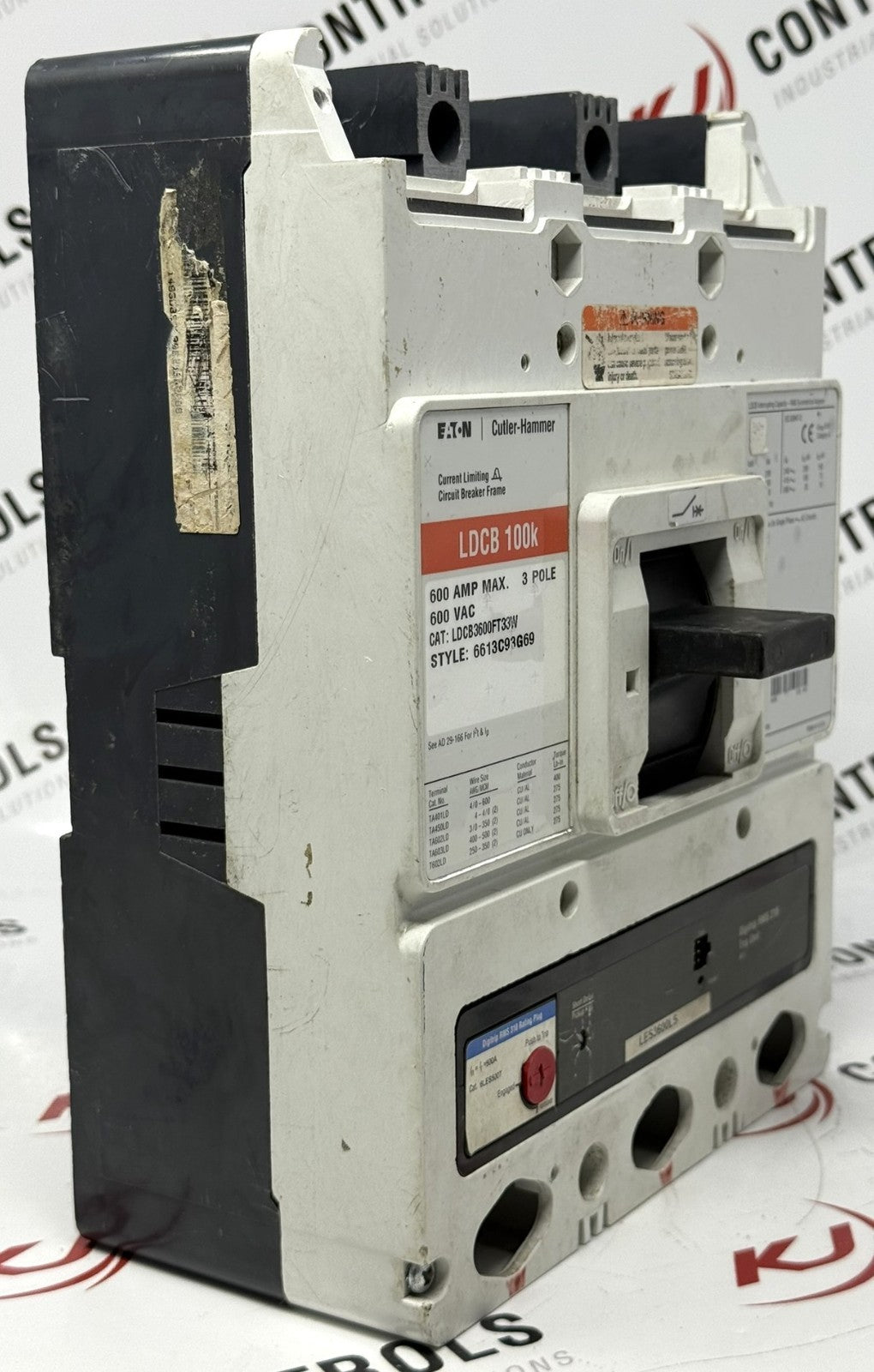 Eaton Cutler-Hammer LDCB3600FT33W 3-Pole 500A 100kA Circuit Breaker1
