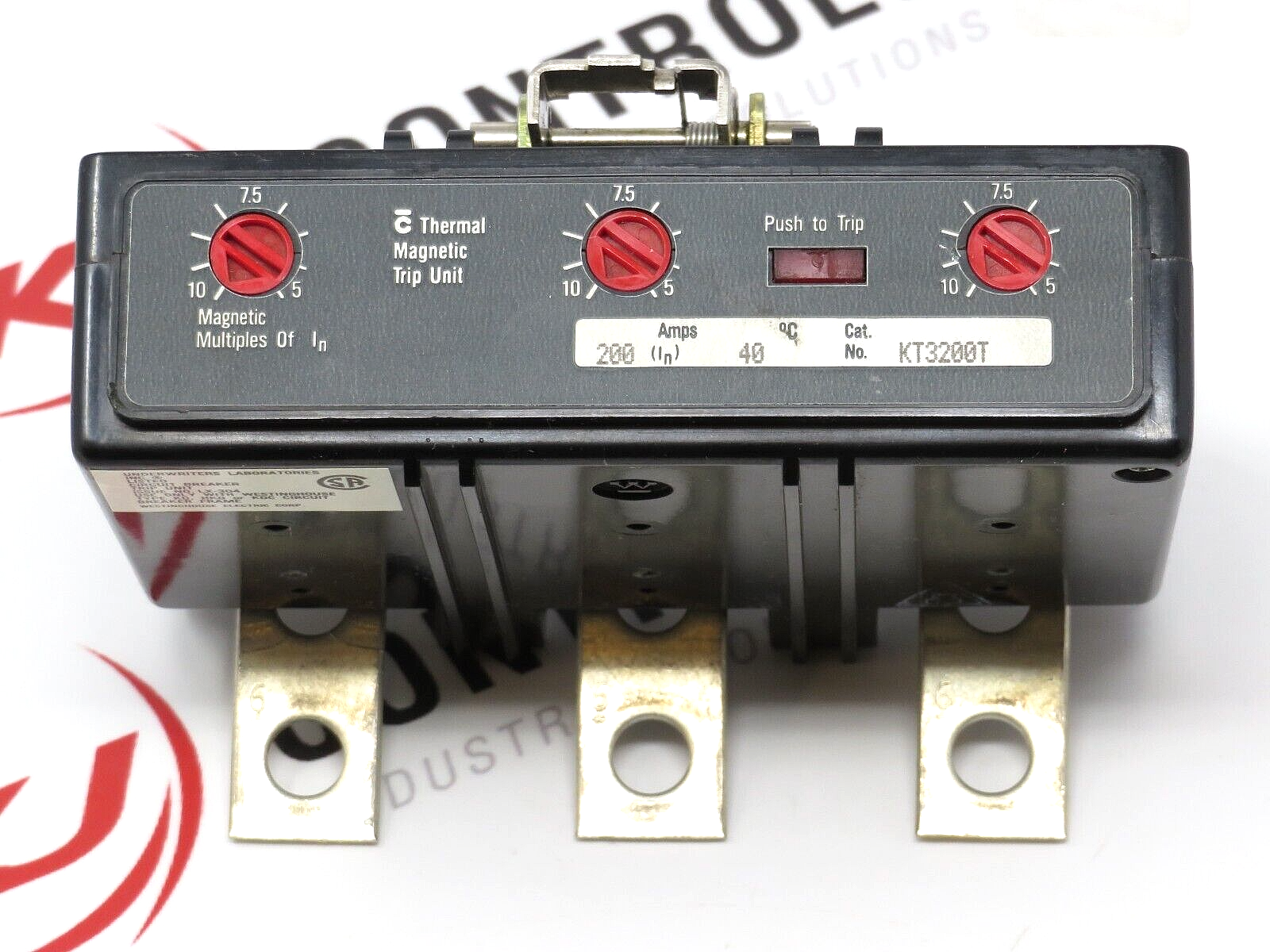 Westinghouse KT3200T 200A Thermal Magnetic Circuit Breaker Accessory Trip Unit
