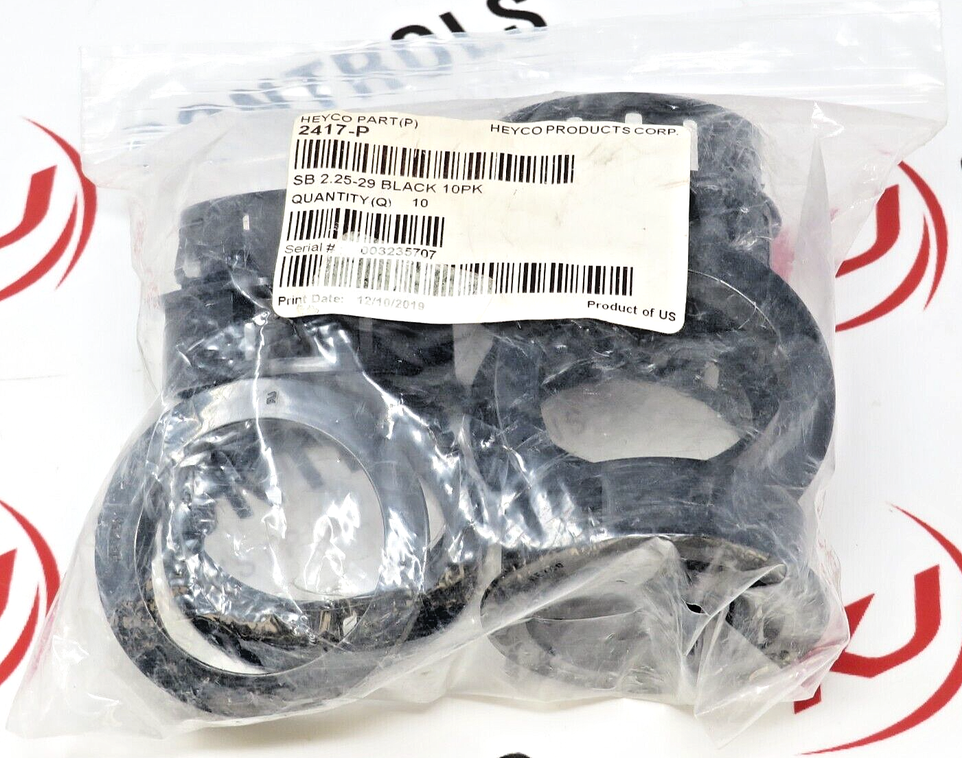 Heyco 2417-P Snap Bushing, 2.25", Black, SB Series (Lot of 10)