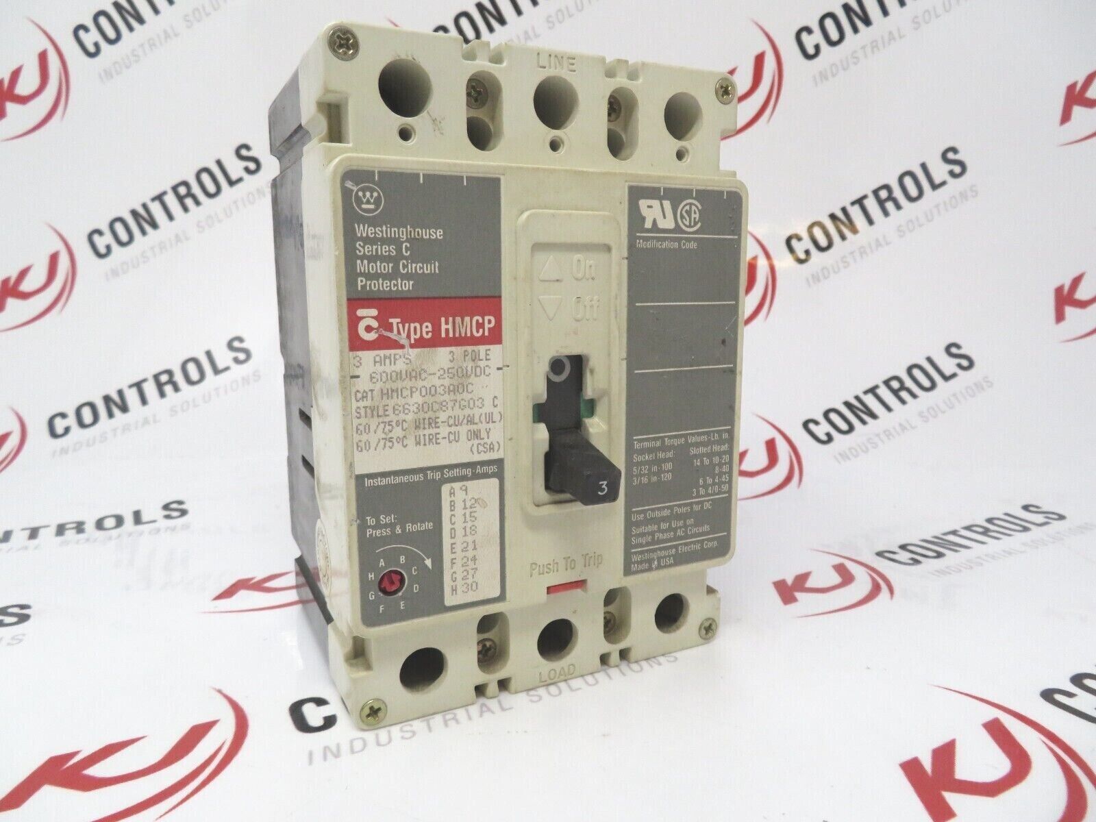 Westinghouse Circuit Breakers 3 Pole Various Amps 3A to 7A Breakers