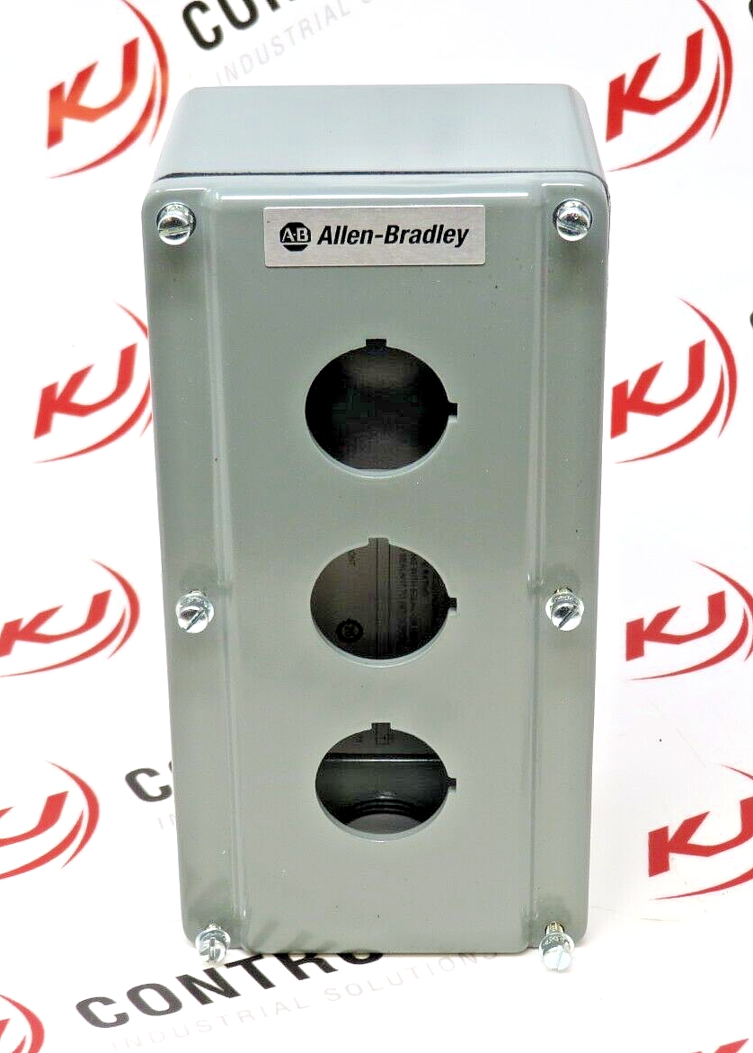 Allen-Bradley 800T-3TZ 30mm Push Button Enclosure 3 Holes Surface Mount Die-Cast