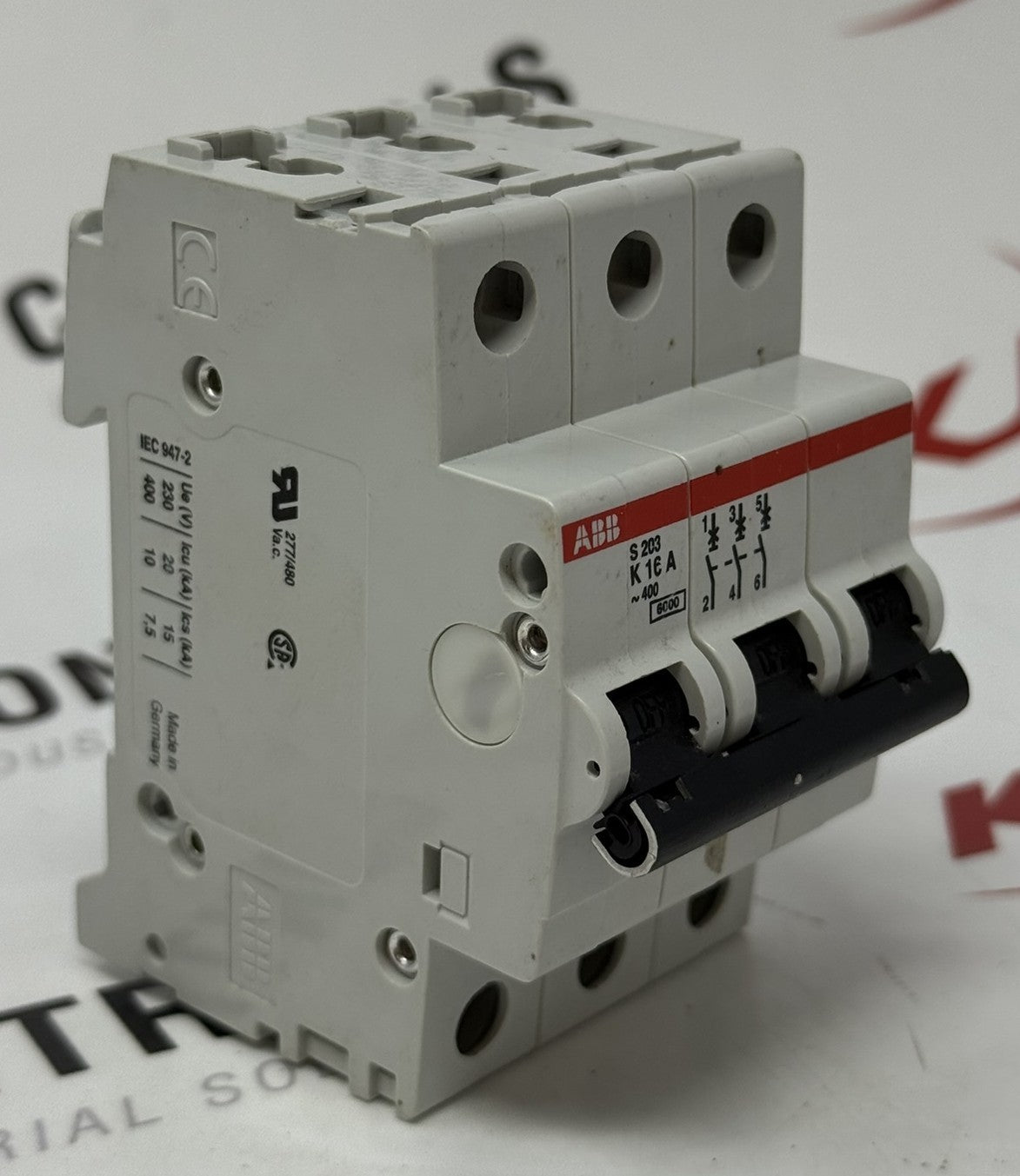 ABB S203-K16 3-Pole Miniature Circuit Breaker 16A1