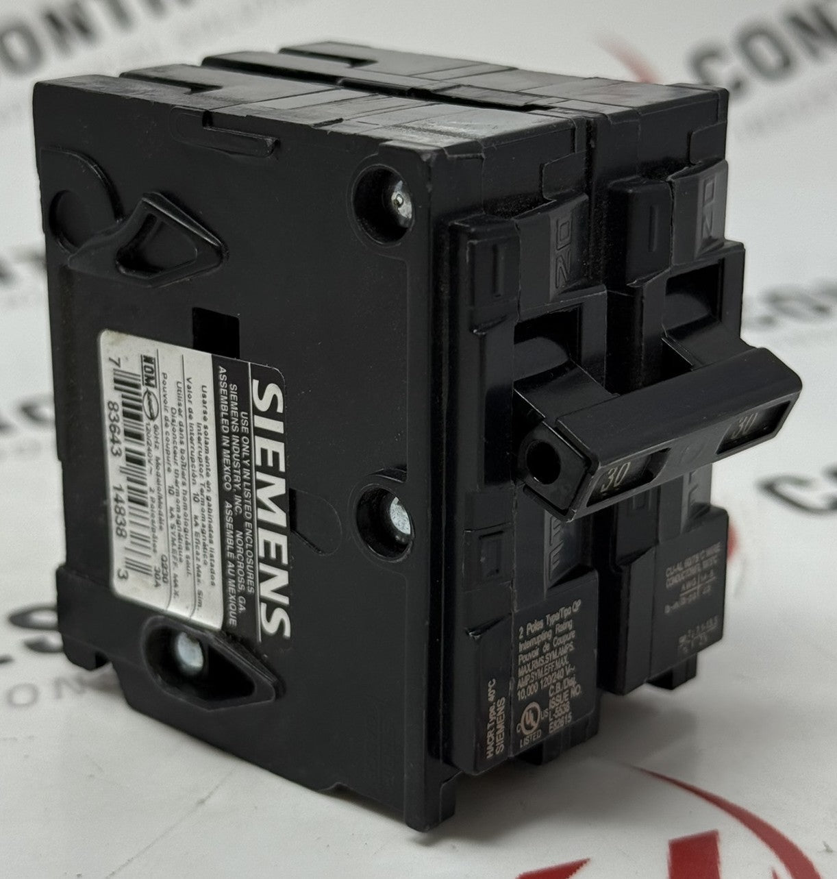Siemens Q230 30A 2-Pole Plug-In Circuit Breaker 120/240VAC0