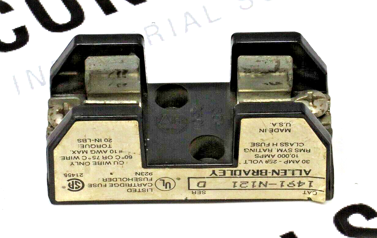 Allen-Bradley 1491-N121 Fuse Block, 30A, 250V, 1-Pole, Class H