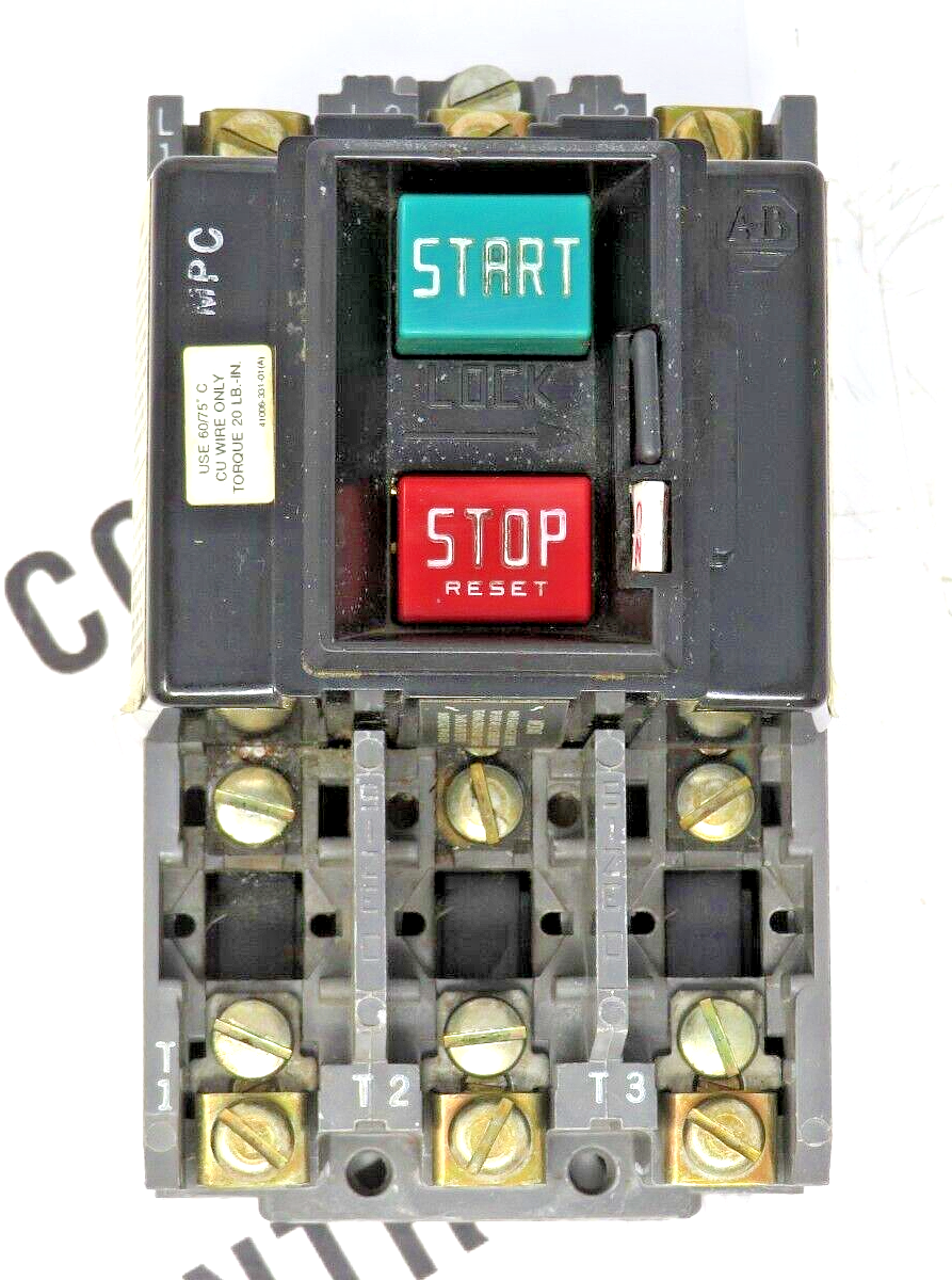 Allen-Bradley 609-AOW Manual Starting Switch 3-Phase Push Button Station