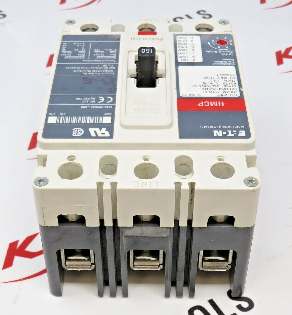 Eaton HMCP150U4C Series C 150A 3-Pole Motor Circuit Protector