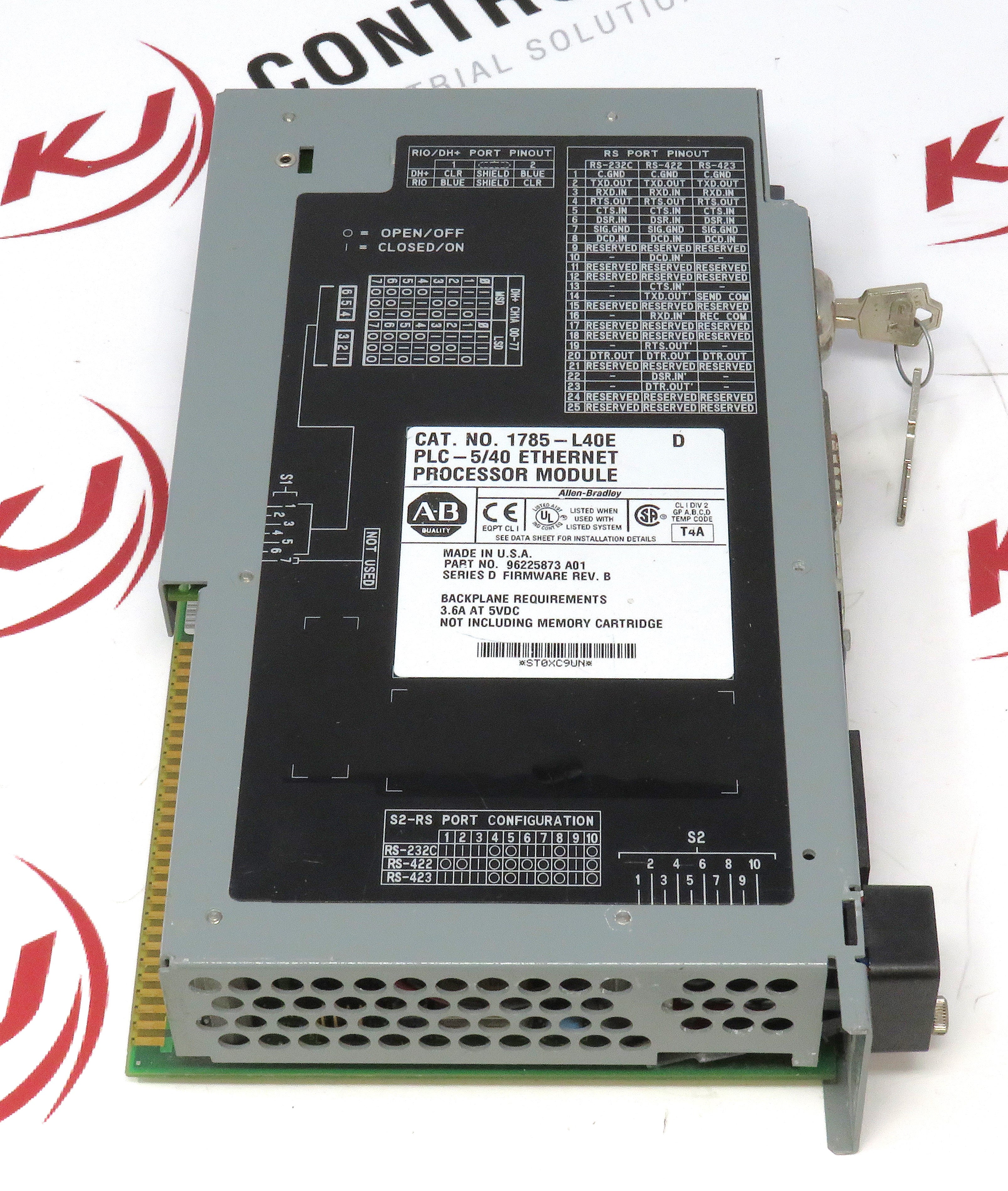 Allen-Bradley 1785-L40E PLC-5/40 Processor 48K Word SRAM